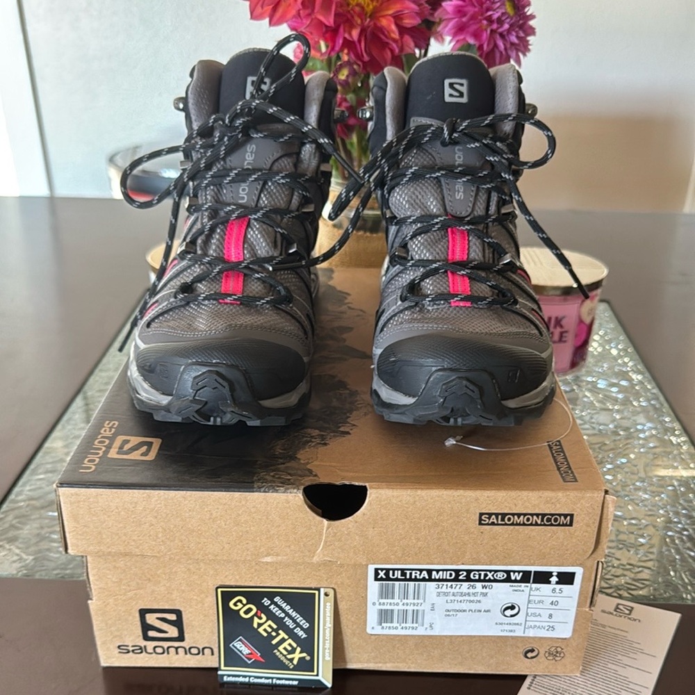 Salomon X Ultra 2 GTX Women's Boots - Black and Pink